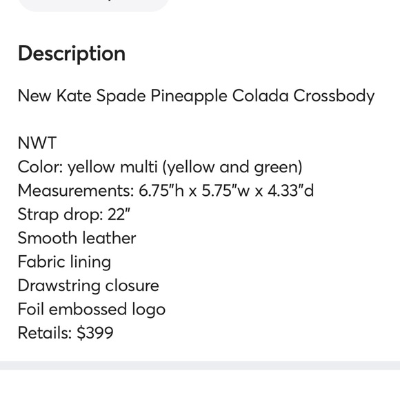 Kate spade new pineapple purse - Picture 3 of 9